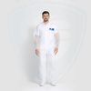 Einweg-Overallanzug Atmungsaktive Schutzkleidung aus Polypropylen-Vliesstoff Weiß