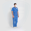 Einweg-SMS-Vliesstoff-Krankenhaus-Peelingsanzüge in Blau für chirurgische Patienten
